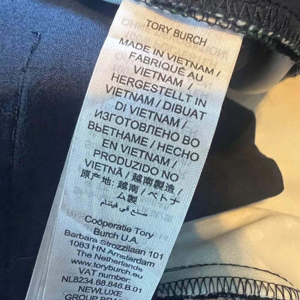 Tory Sport | Tory Burch | Blue Floral Print Straight High Waisted Trouser Pants - Picture 13 of 13